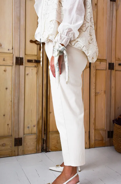 johanna toutoun  ECRU PANTALON FEMME