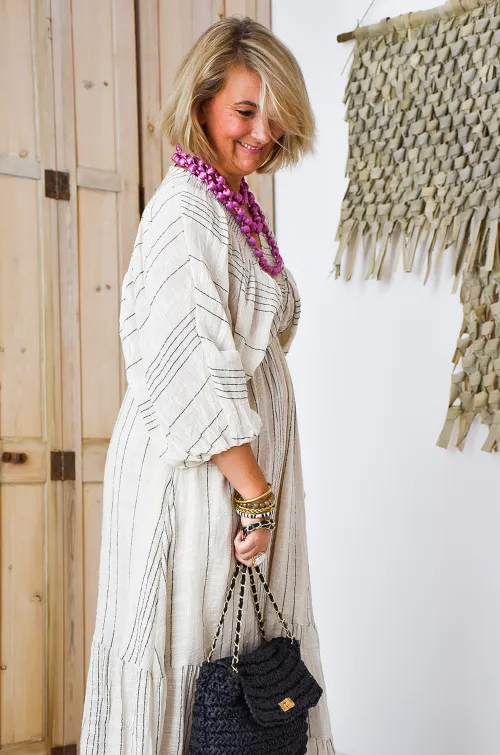 FUTUR FASHION ARGENT BEIGE ROBES FEMME