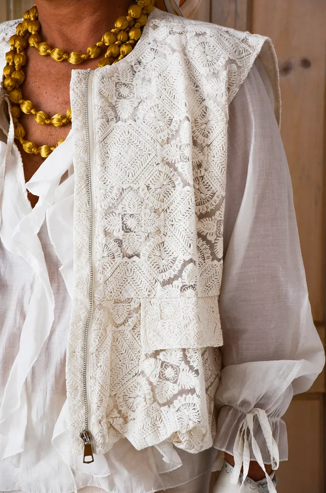Veste Dentelle Ecrue NINETTE