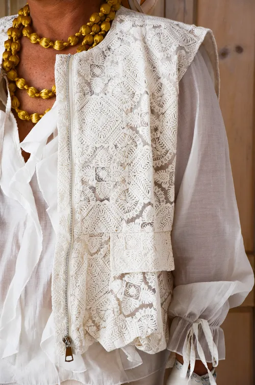 Veste Dentelle Ecrue NINETTE
