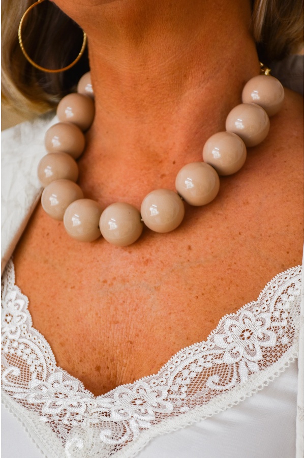 BRITNEY Collar de perlas beige Noho - 1 | REBAJAS