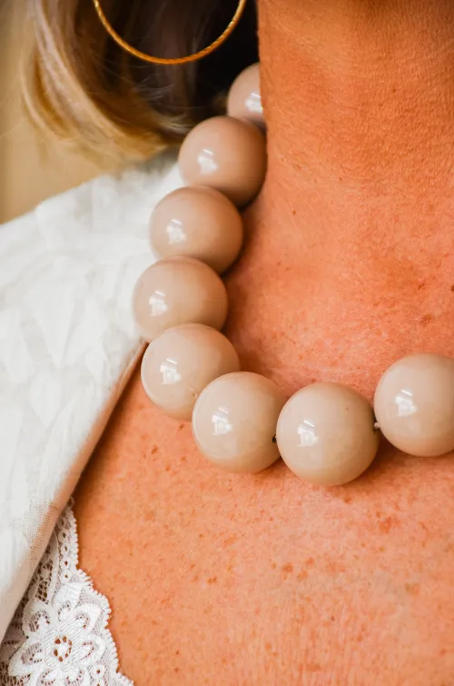 BRITNEY Beige Perlenkette Noho - 3 | SALE