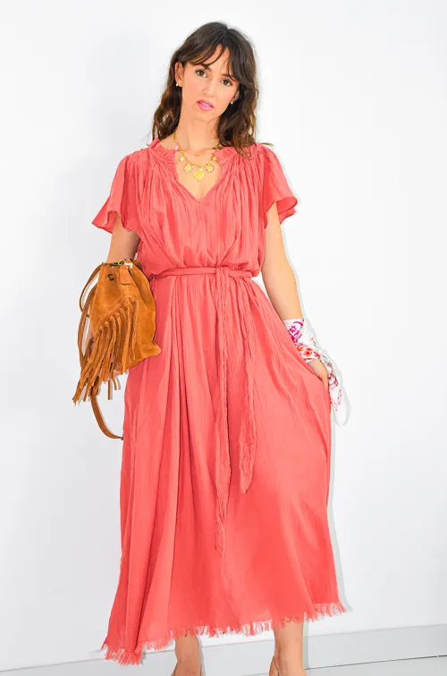goa sea 75 FRANGE BRIQUE ROBES FEMME