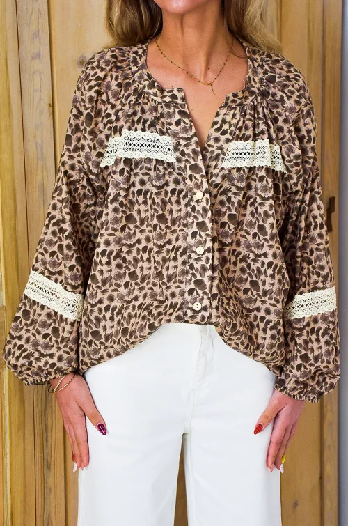 johanna toutoun BRODE BEIGE CHEMISIER