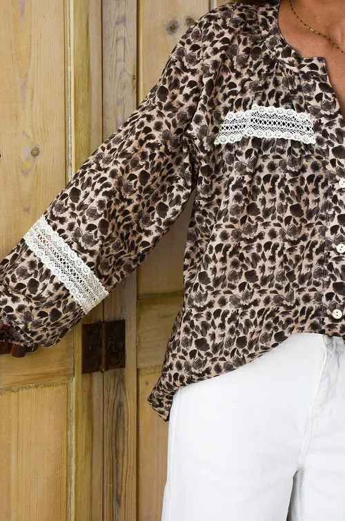 johanna toutoun BRODE BEIGE CHEMISIER