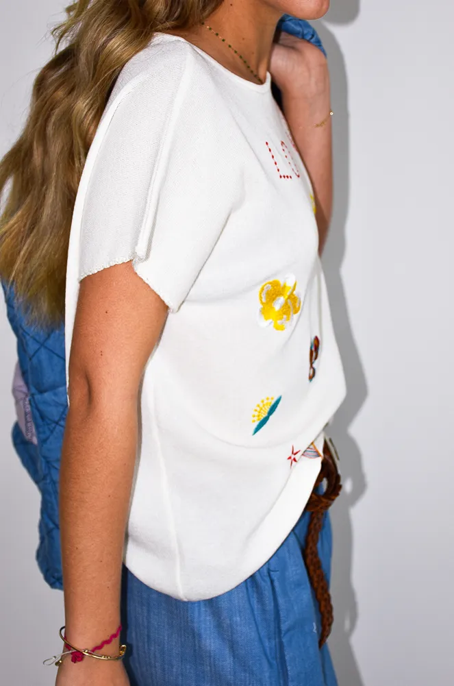 marketing order LOVE BLANC T-SHIRT MC FEMME