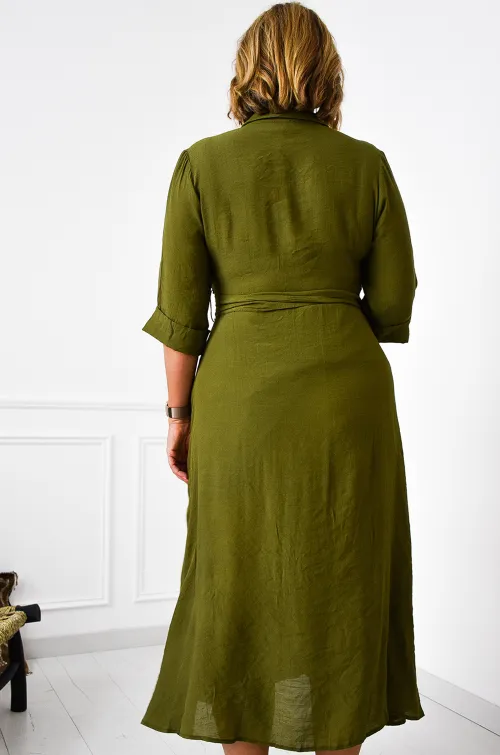 Robe Longue Kaki HELOISE