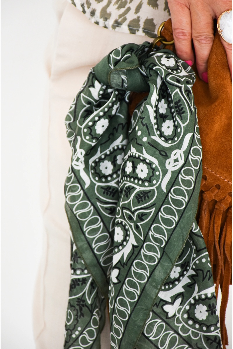 Foulard Bandana Kaki SELENA 2