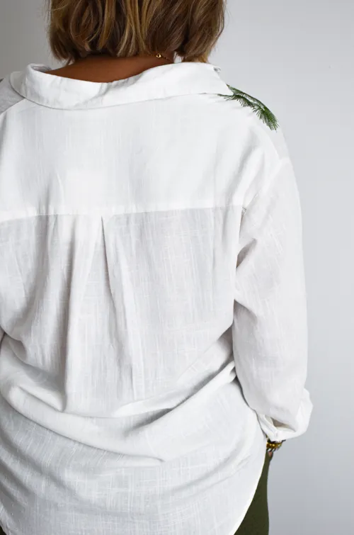 Camicetta bianca con palme MISTY