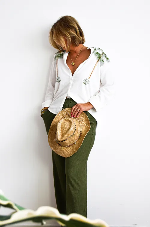 musy muse  KAKI PANTALON FEMME