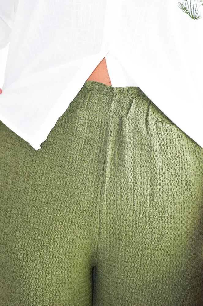 Pantalon Gaufré Kaki LARA