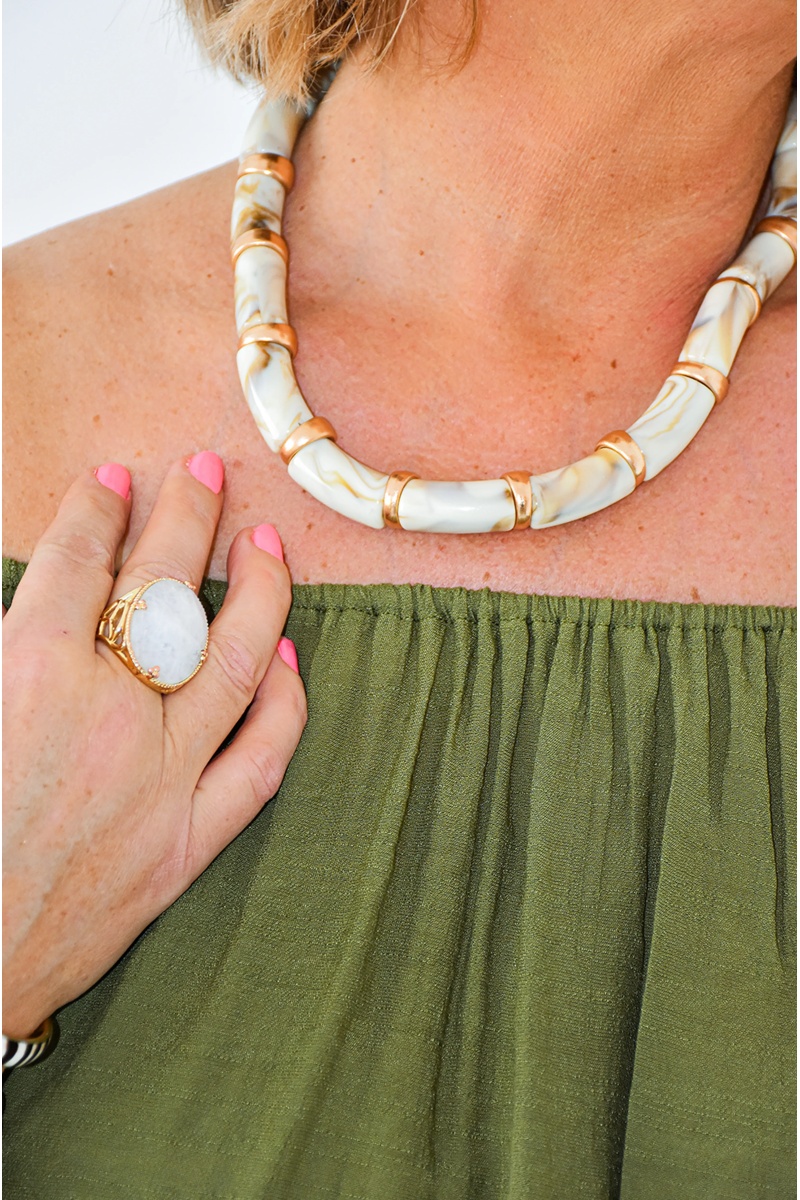 Collier Marbré Doré SPEEDY 2