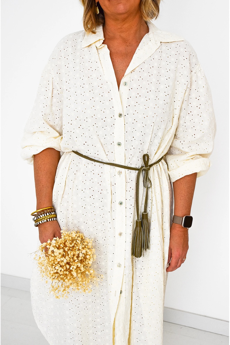 Ceinture Pompom Kaki LEA