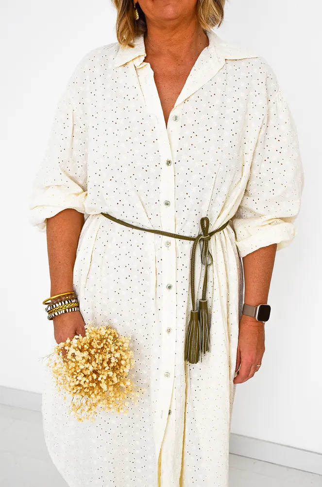 BELLAVIE BRODE ECRU ROBES FEMME