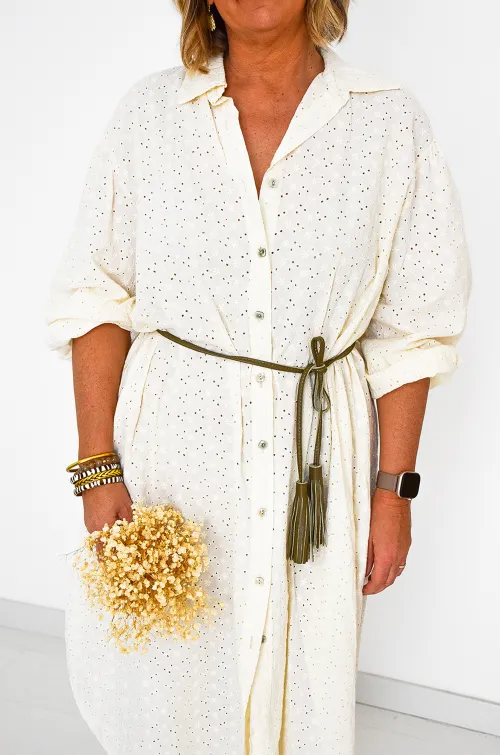 BELLAVIE BRODE ECRU ROBES FEMME