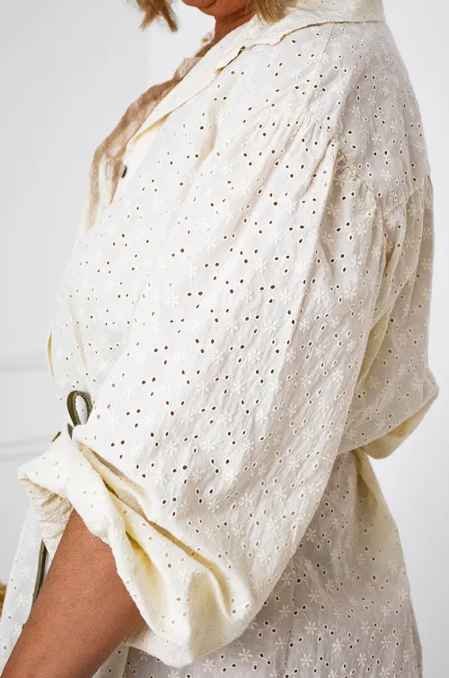 BELLAVIE BRODE ECRU ROBES FEMME