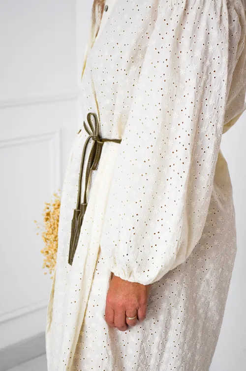 BELLAVIE BRODE ECRU ROBES FEMME