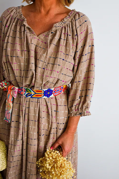 MODAS Y CREATIONES ANGELINA SL CEINTU BEIGE ROBES FEMME