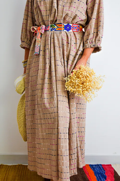 MODAS Y CREATIONES ANGELINA SL CEINTU BEIGE ROBES FEMME