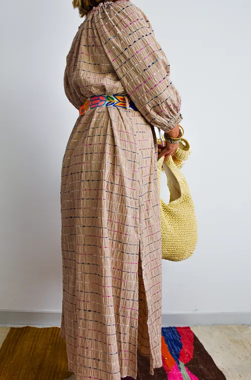 MODAS Y CREATIONES ANGELINA SL CEINTU BEIGE ROBES FEMME