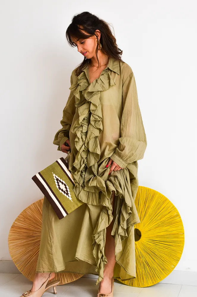 banditas VOLANT KAKI ROBES FEMME