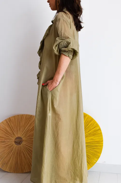 banditas VOLANT KAKI ROBES FEMME