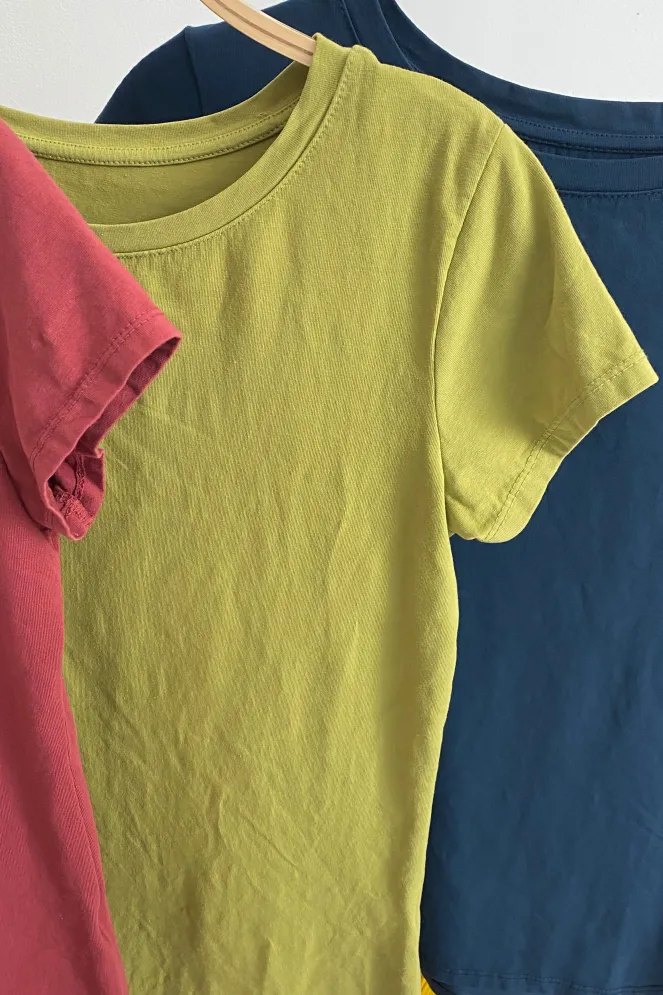 T-shirt Kaki Olive Coton LINE  - 1 | TOPS / T-SHIRTS