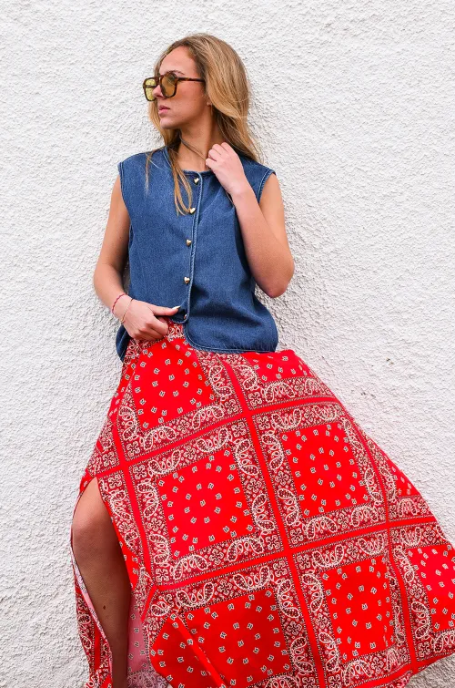 Jupe Bandana Rouge OPALE