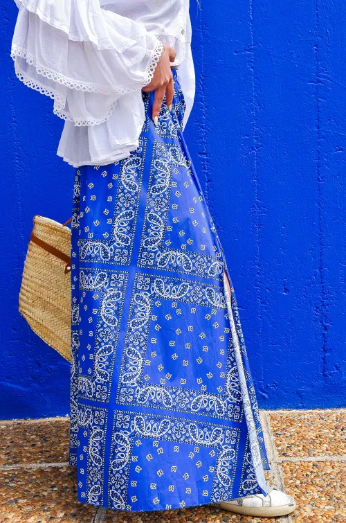 Jupe Bandana Bleue OPALE