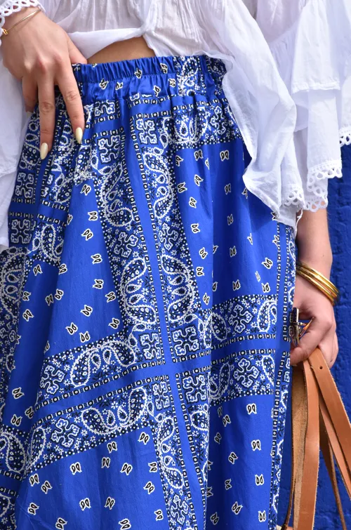 Jupe Bandana Bleue OPALE