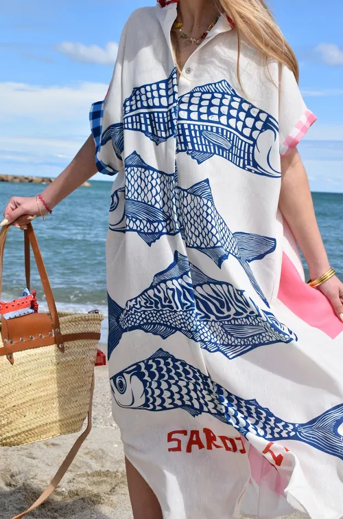 Robe Imprimée Rouge FISH