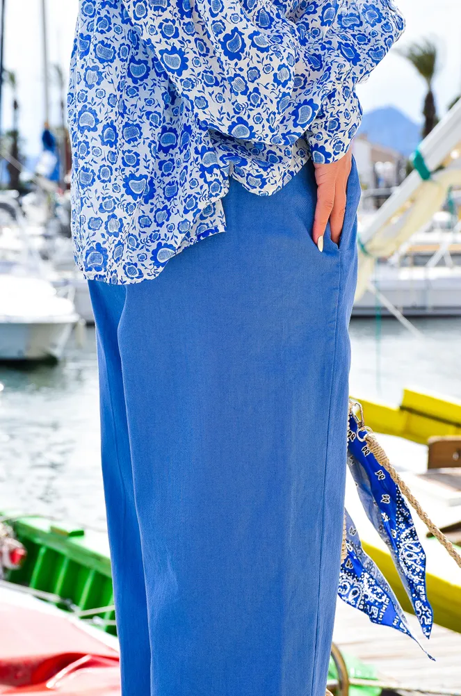 Pantalon Carotte Bleu MILOU