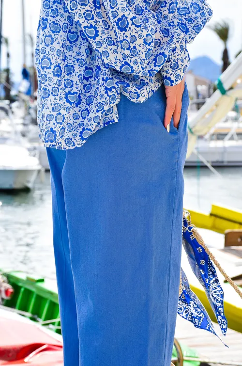 w.studio UNI BLEU PANTALON FEMME