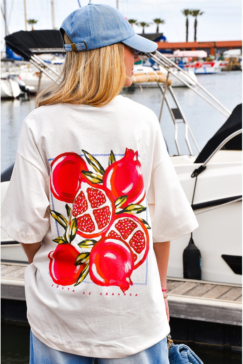 Tee Shirt Imprimé Ecru GRENADA