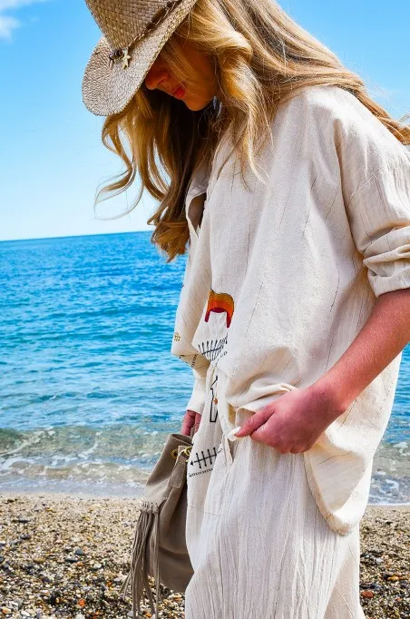 johanna toutoun LICRON CREME BLOUSE