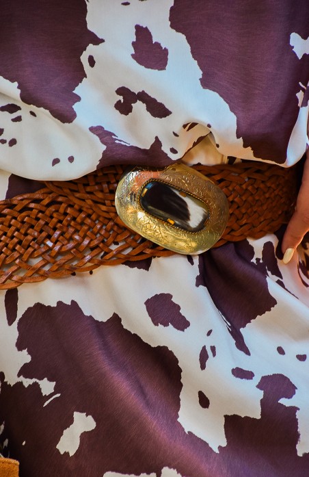 Ceinture Tressée Camel ELOISE