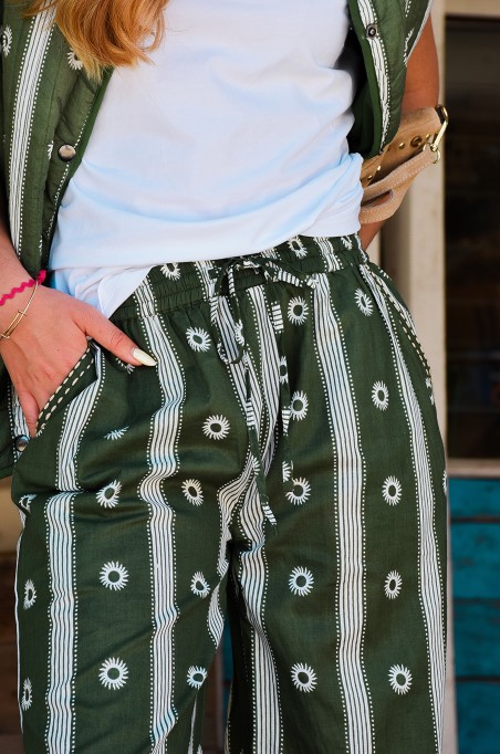 Pantalon Soleil Kaki LUCILE