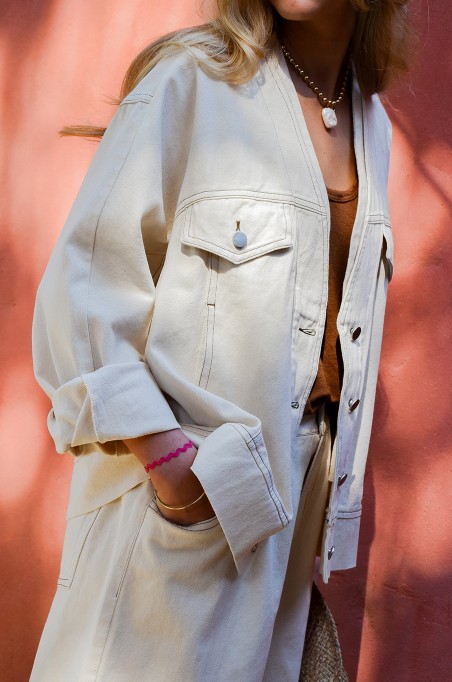 FUTUR FASHION VESTE ECRU VESTES JEANS FEMME