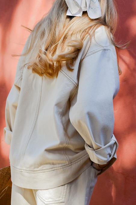 FUTUR FASHION VESTE ECRU VESTES JEANS FEMME