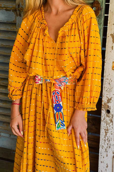 MODAS Y CREATIONES ANGELINA SL CEINTU JAUNE ROBES FEMME