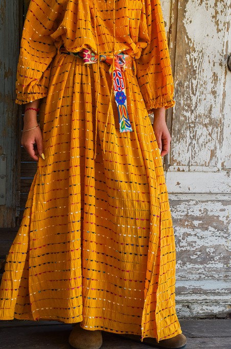 MODAS Y CREATIONES ANGELINA SL CEINTU JAUNE ROBES FEMME