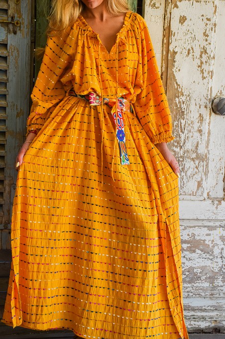 MODAS Y CREATIONES ANGELINA SL CEINTU JAUNE ROBES FEMME