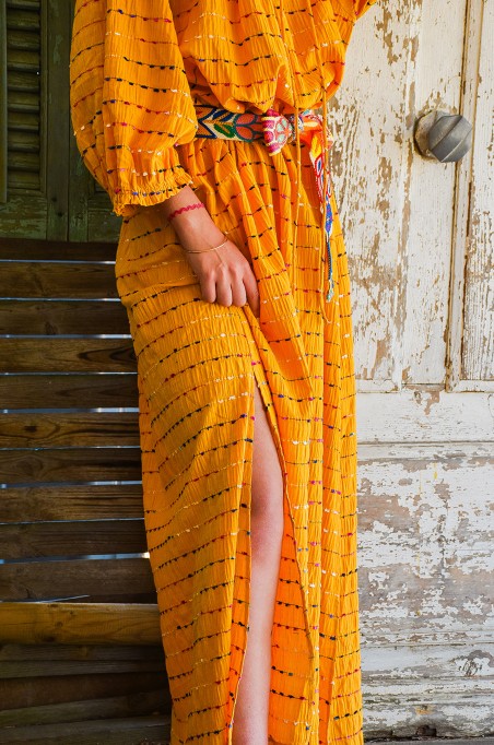 MODAS Y CREATIONES ANGELINA SL CEINTU JAUNE ROBES FEMME