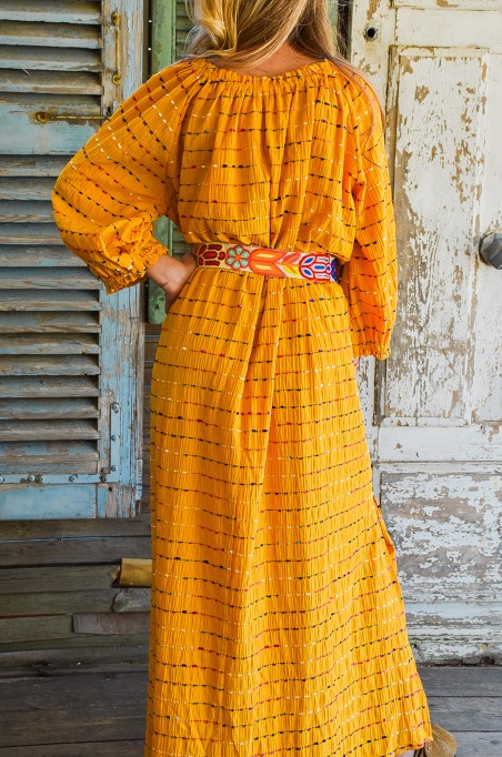 MODAS Y CREATIONES ANGELINA SL CEINTU JAUNE ROBES FEMME