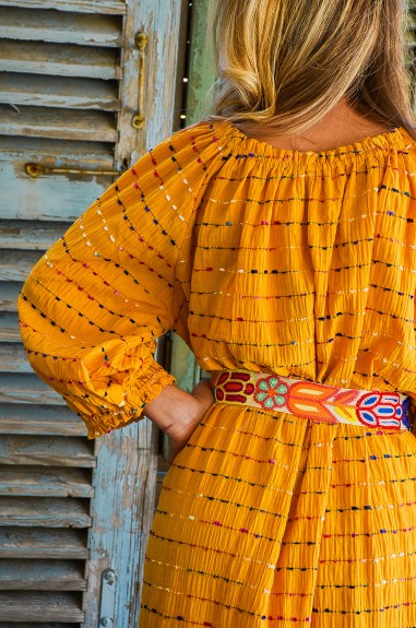 MODAS Y CREATIONES ANGELINA SL CEINTU JAUNE ROBES FEMME