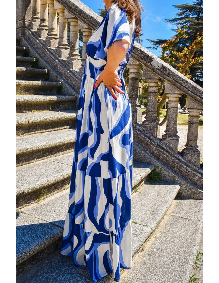 il in april 1986 sas idk IMPRI BLEU ROBES FEMME