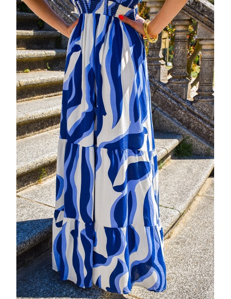 il in april 1986 sas idk IMPRI BLEU ROBES FEMME