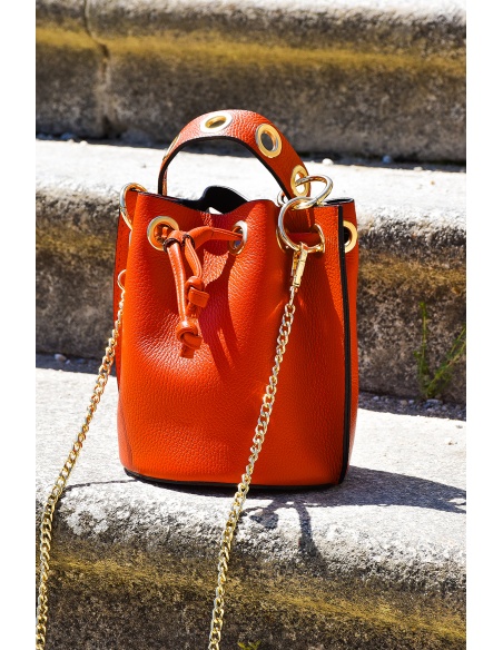 Sac Cuir Orange OLIVIA