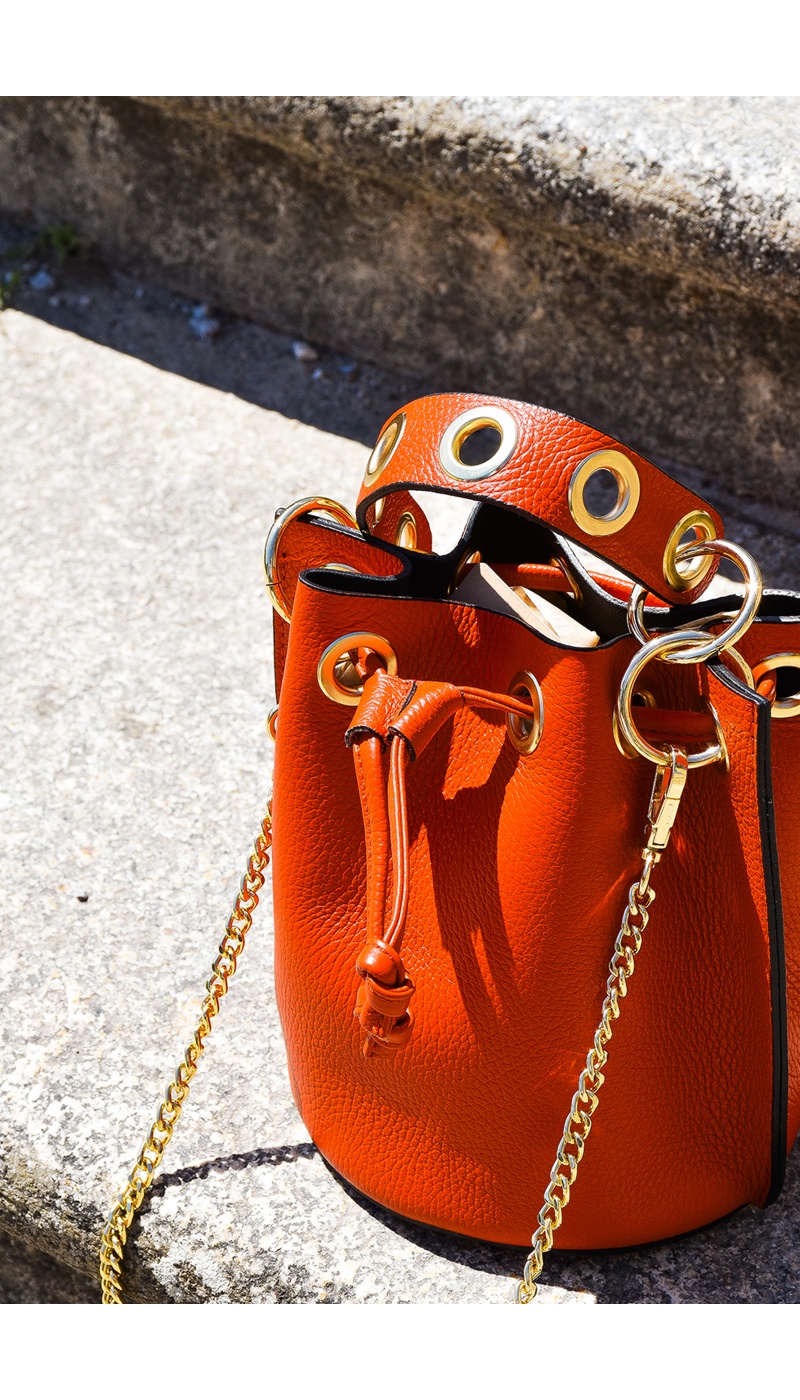 Sac Cuir Orange OLIVIA