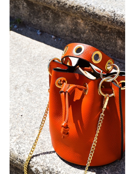 Sac Cuir Orange OLIVIA